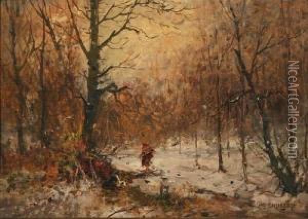Inverno Nei Boschi Oil Painting - Giuseppe Buscaglione