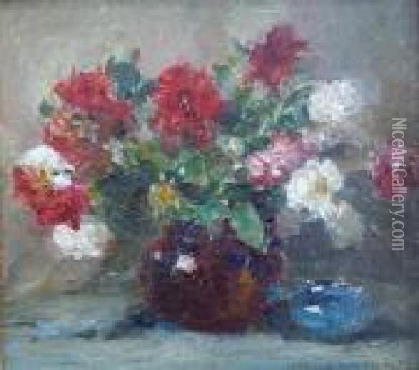 Floral Still Life Oil Painting - Arthur William Woelfle