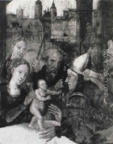 The Nativity Oil Painting - Pieter Coecke van Aelst the Elder