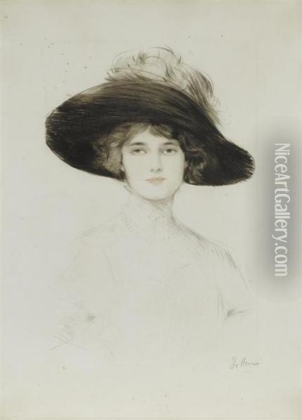Portrait De La Premiere Femme Du Neuvieme Duc De Marlborough Oil Painting - Paul Cesar Helleu