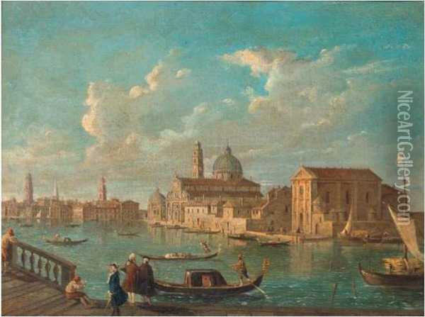 Venice, A View Of The Isola Di San Michele From Murano Oil Painting - Michele Marieschi