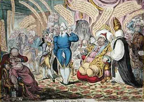 Visiting the Sick Oil Painting - James Gillray