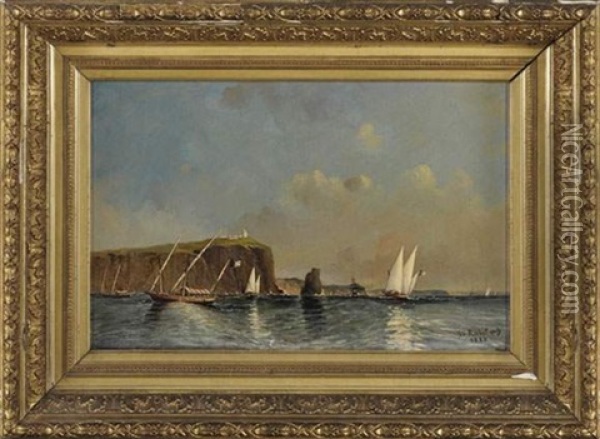 Les Cotes Bretonnes Oil Painting - Gustave Rabel