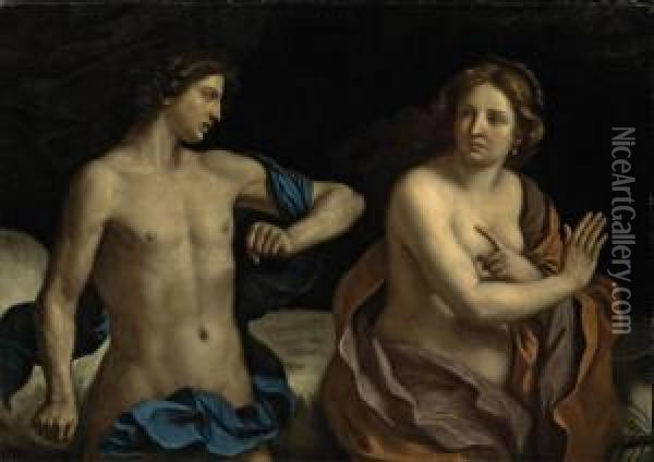 Amnon And Tamar Oil Painting - Guercino