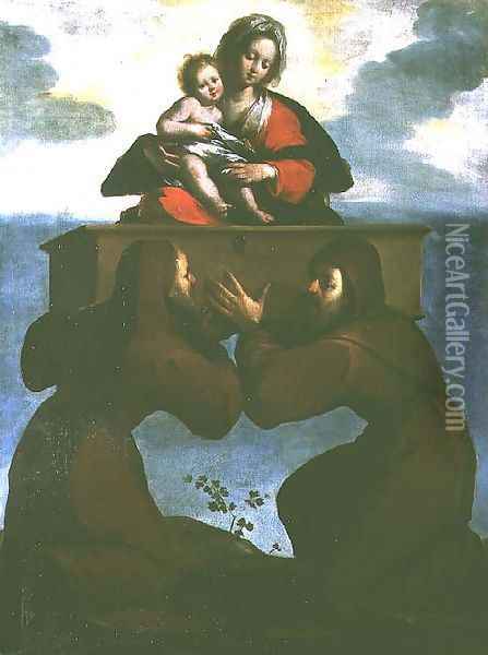 The Apparition of the Madonna Odigitria Oil Painting - Bernardo Strozzi
