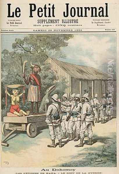 Kana Fetishes in Dahomey from Le Petit Journal 26th November 1892 Oil Painting - Fortune Louis Meaulle