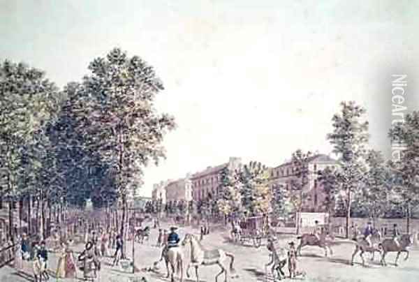 The Grands Boulevards in 1804 Oil Painting - Garbizza, Angelo