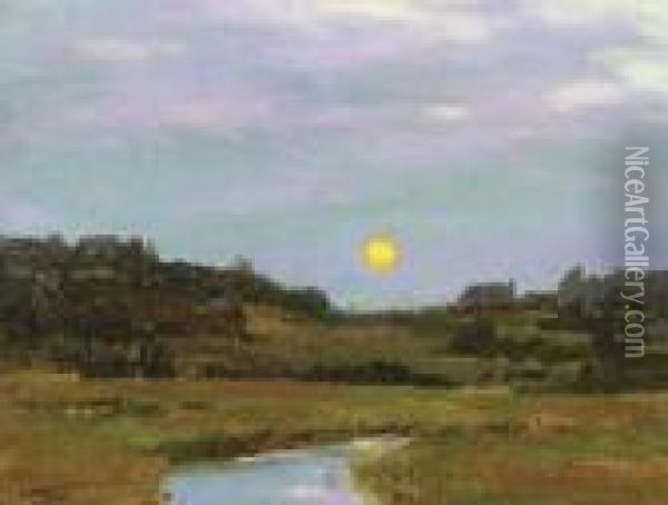 Harvest Moon Oil Painting - Edward Henry Potthast