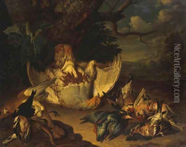 Dead Game Oil Painting - Ferdinand Phillip de Hamilton