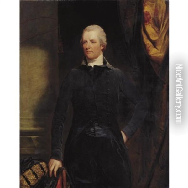 Portrait Of The Rt. Hon. William Pitt Oil Painting - Sir John Hoppner