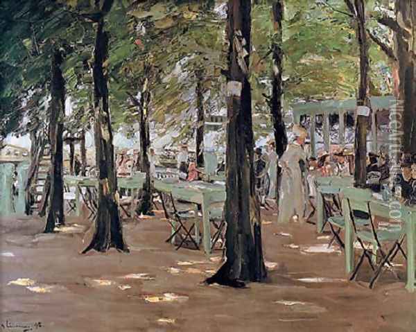 De Oude Vinck, Garden Restaurant Oil Painting - Max Liebermann