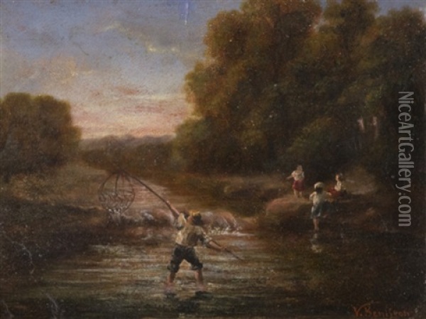 Pescatore Oil Painting - Vittorio Benisson