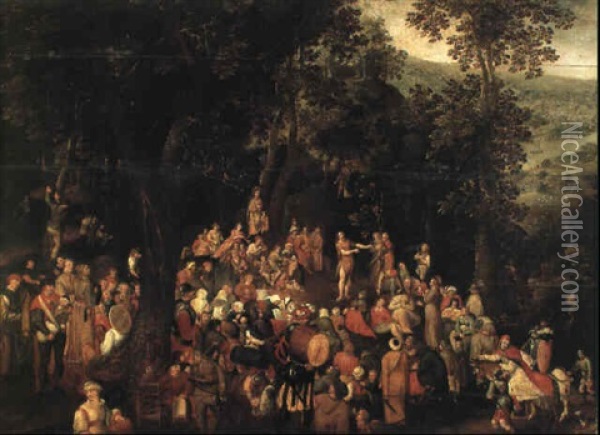 La Predication De Saint-jean Baptiste Oil Painting - Pieter Balten