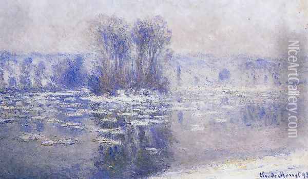 Floes At Bennecourt Oil Painting - Claude Oscar Monet