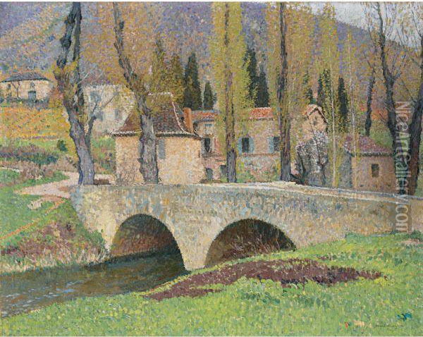 Le Pont De Labastide-du-vert Oil Painting - Henri Martin
