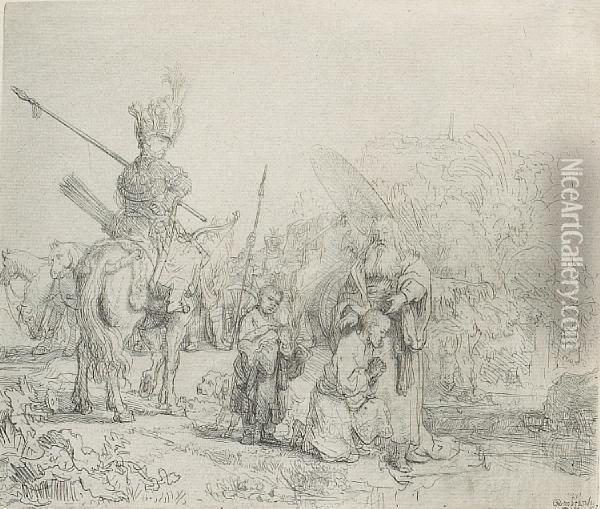The Baptism Of The Eunuch Oil Painting - Rembrandt Van Rijn