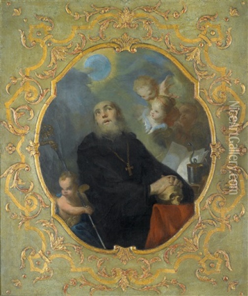Der Heilige Benedikt Im Gebet Oil Painting - Martin Johann (Kremser Schmidt) Schmidt