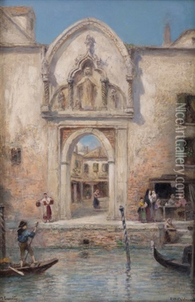 Motiv Aus Venedig Oil Painting - Frans Wilhelm Odelmark