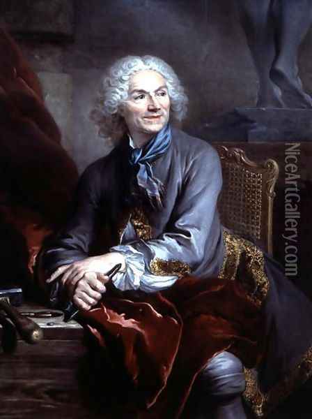 Portrait of Jean Louis Lemoyne 1665-1755 Oil Painting - Louis Tocque