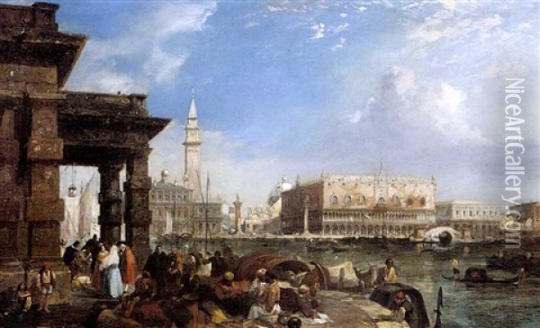 Grand Canal, Venice Oil Painting - Edward Pritchett
