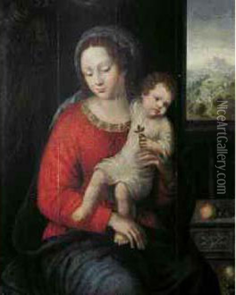 La Vierge A L'enfant. Oil Painting - Barend Van Orley