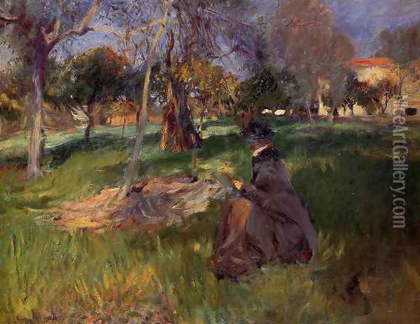 In the Orchard Oil Painting - John Singer Sargent