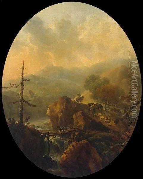 Country Landscape Oil Painting - Nicolas Antoine Taunay
