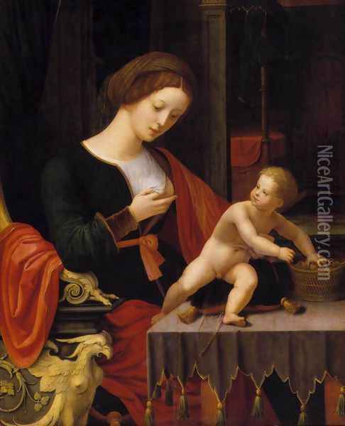 Virgin and Child Oil Painting - Unknown Painter
