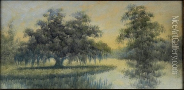 Landscape With Oak Tree Oil Painting - Alexander John Drysdale