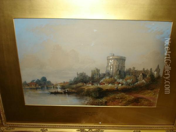 Windsor Castle Oil Painting - Thomas Colman Dibdin