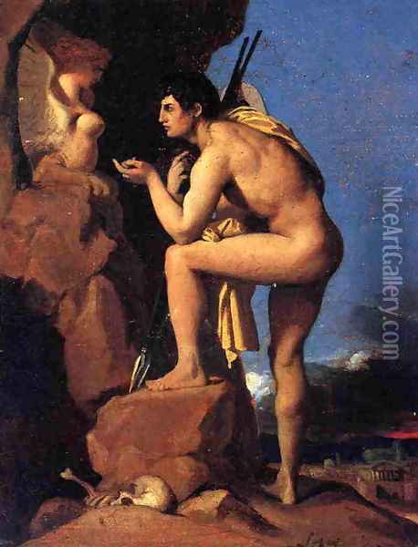 Oedipus and the Sphinx 2 Oil Painting - Jean Auguste Dominique Ingres