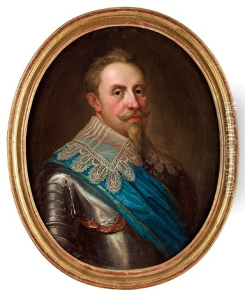 Konung Gustaf Ii Adolf Oil Painting - Lorenz Pasch the Younger