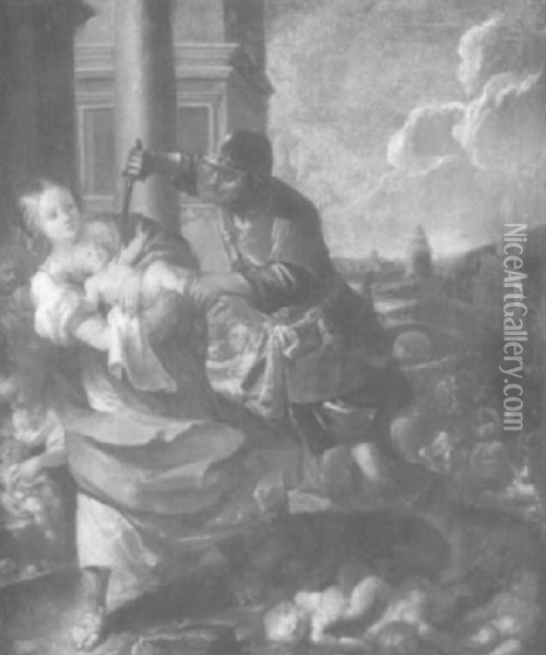 Der Bethlehemitische Kindermord Oil Painting - Matthaeus Zehender