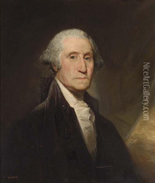 Portrait Of George Washington Oil Painting - John Landis