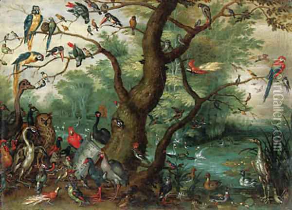 A Concert of Birds Oil Painting - Jan Brueghel the Younger
