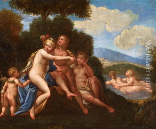 Venus Beim Bade Oil Painting -  Parmigianino (Michele da Parma)