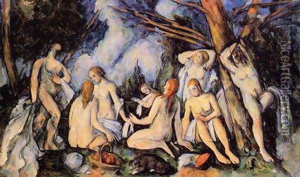 The Large Bathers Oil Painting - Paul Cezanne