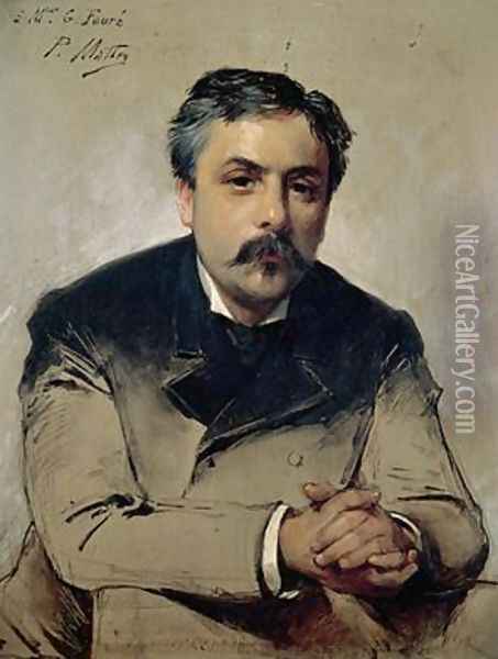 Portrait of Gabriel Faure 1845-1924 Oil Painting - Paul Mathey