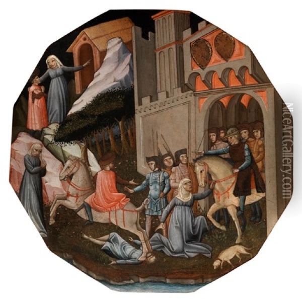 Sulanddische Hausergruppe Oil Painting -  Lippo d'Andrea (Ambrogio di Baldese)