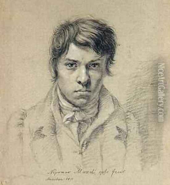 Self Portrait 1811 Oil Painting - Johann Nepomuk Muxel