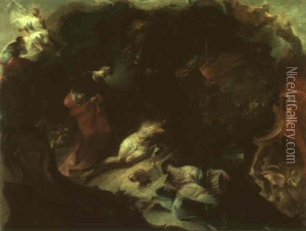 Der Untergang Sodoms Oil Painting - Johann Wolfgang Baumgartner