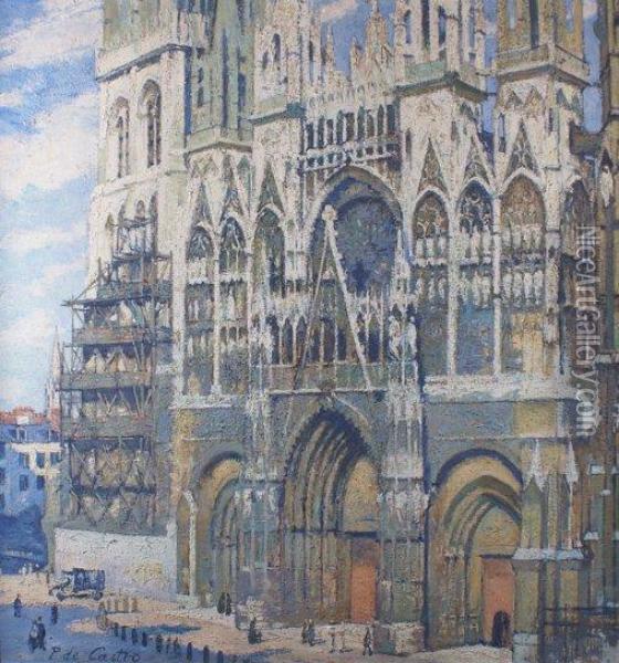 La Cathedrale De Rouen Oil Painting - Paul De Castro