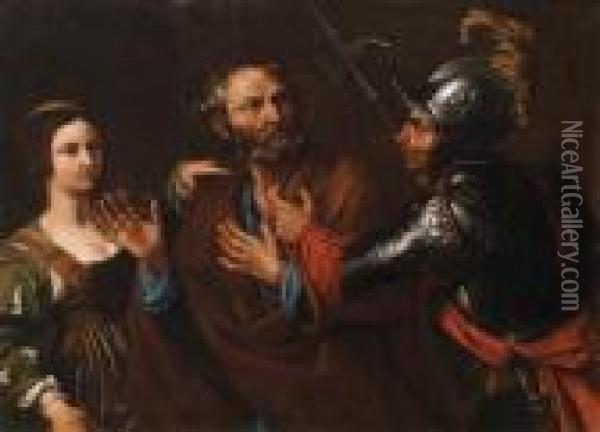 The Denial Of Saint Peter Oil Painting - Michelangelo Merisi Da Caravaggio