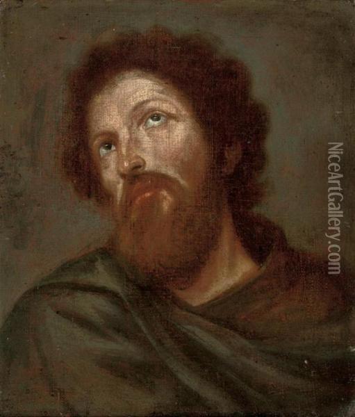 Head Of A Male Saint Oil Painting - Sir Anthony Van Dyck