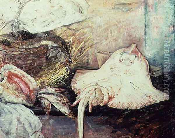 Still life with Skate, 1892 Oil Painting - James Ensor