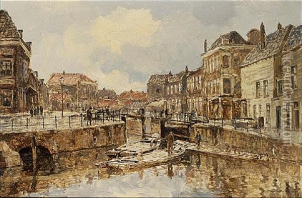 A View Of Schiedam Oil Painting - Johan Hendrik van Mastenbroek