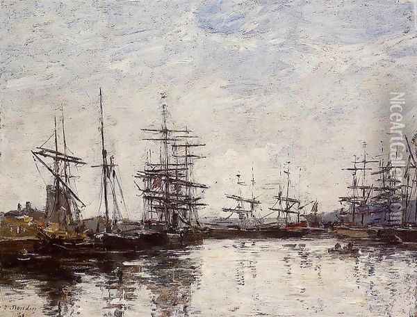 Deauville the Basin 1880 Oil Painting - Eugene Boudin