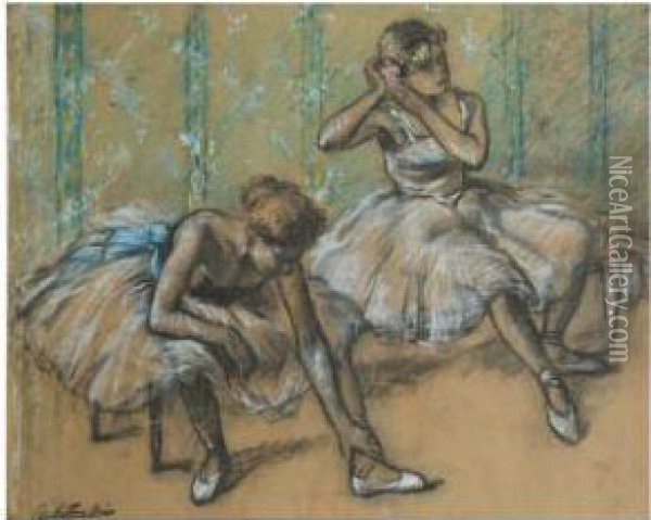 Bailarinas Oil Painting - Ramon Ribas Rius