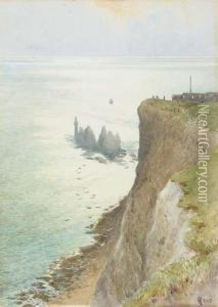 The Needles, Isle Of Wight Oil Painting - Charles Robertson