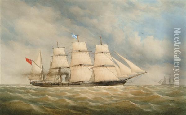 Auxiliarysteamship Oil Painting - Charles Taylor